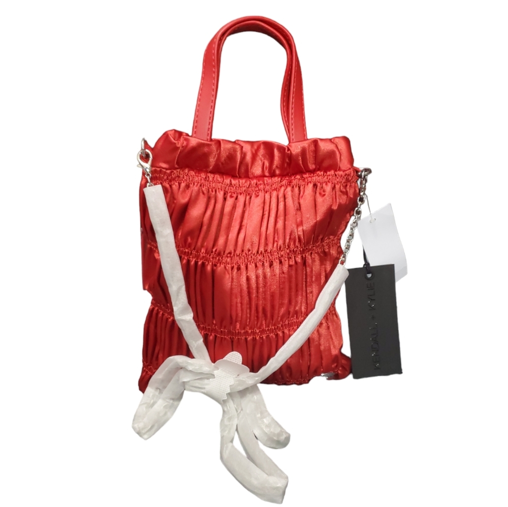 Kendall + Kylie Red Satin Crossbody